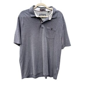 Ted Baker London‎ Mens Grey Polo Shirt Short Sleeve Pocket Size 7 Casual Classic